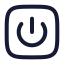 Squarepower icon with stroke rounded style