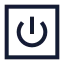 Squarepower icon with stroke sharp style