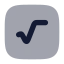 Squareradical icon with bulk rounded style