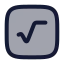 Squareradical icon with duotone rounded style