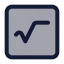 Squareradical icon with duotone standard style