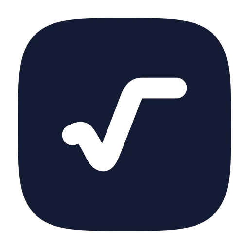 Square Radical Icon in Solid Rounded style
