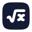 Squarerootsquare icon with solid rounded style