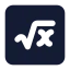 Squarerootsquare icon with solid standard style