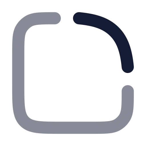 Square Round Corner Icon in Bulk Rounded style