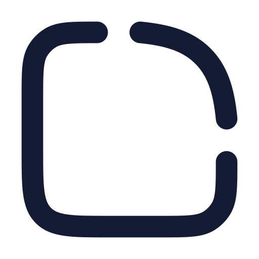 Square Round Corner Icon in Solid Rounded style