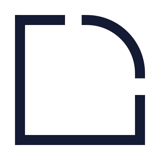 Square Round Corner Icon in Stroke Sharp style