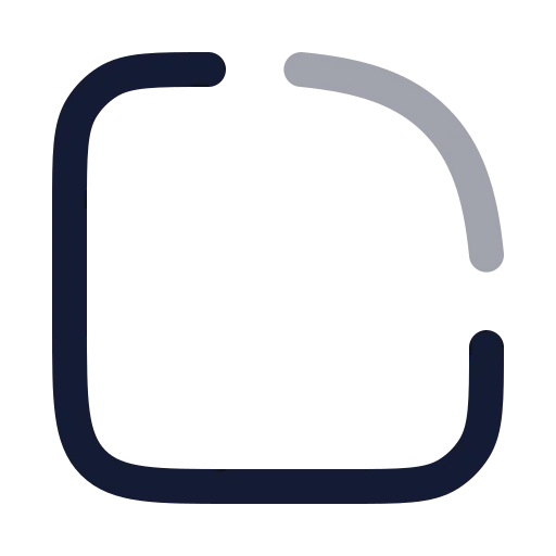 Square Round Corner Icon in Twotone Rounded style