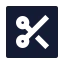 Squarescissors icon with solid sharp style