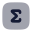 Squaresigma icon with bulk rounded style