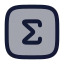 Squaresigma icon with duotone rounded style