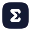 Squaresigma icon with solid rounded style