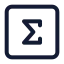 Squaresigma icon with stroke standard style