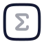 Squaresigma icon with twotone rounded style