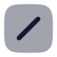 Squareslash icon with bulk rounded style