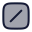 Squareslash icon with duotone rounded style