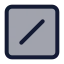 Squareslash icon with duotone standard style