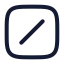 Squareslash icon with stroke rounded style