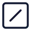 Squareslash icon with stroke standard style