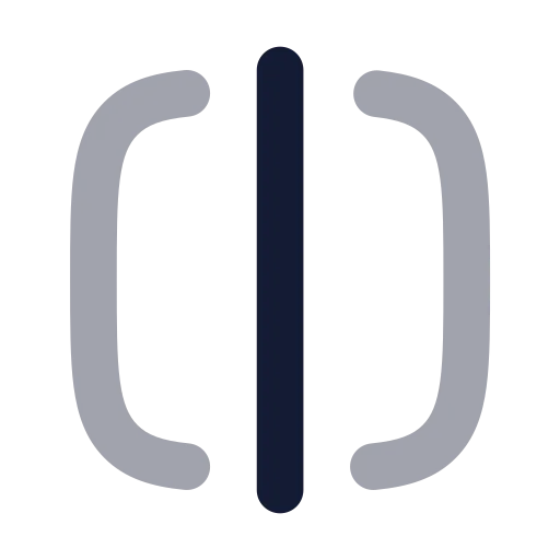 Square Split Horizontal Icon in Bulk Rounded style