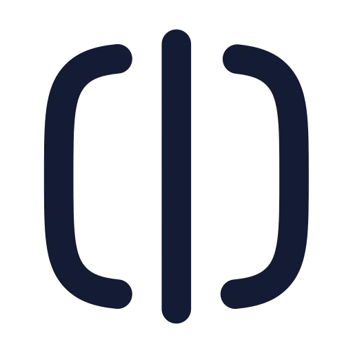 Square Split Horizontal Icon in Solid Rounded style
