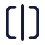 Squaresplithorizontal icon with stroke standard style
