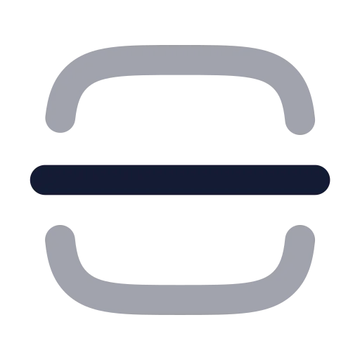 Square Split Vertical Icon in Bulk Rounded style