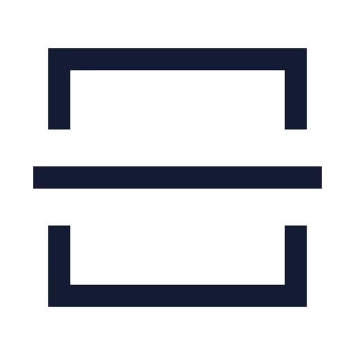 Square Split Vertical Icon in Stroke Sharp style