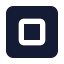 Squaresquare icon with solid standard style