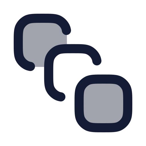 Square Stack Icon in Duotone Rounded style