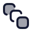 Squarestack icon with duotone rounded style