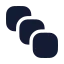 Squarestack icon with solid rounded style