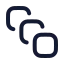Squarestack icon with stroke rounded style