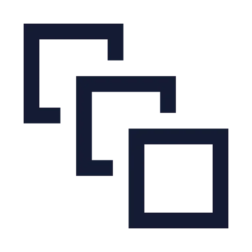 Square Stack Icon in Stroke Sharp style