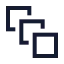 Squarestack icon with stroke sharp style