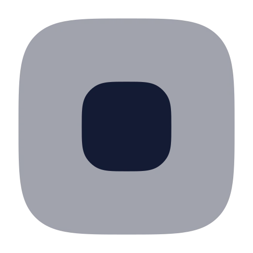Square Stop Icon in Bulk Rounded style