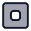 Squarestop icon with duotone standard style