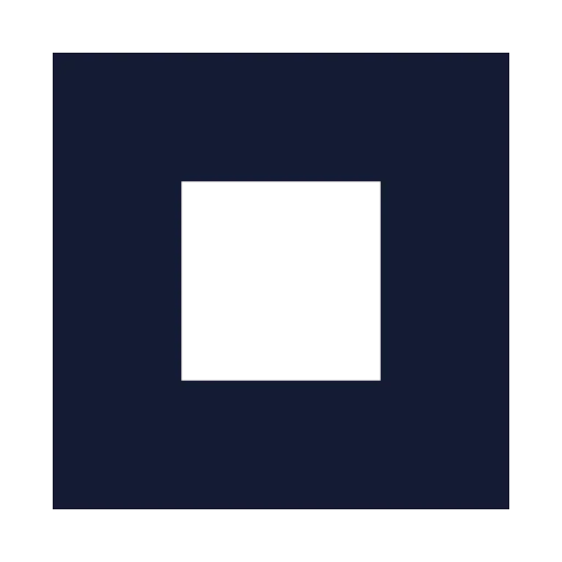 Square Stop Icon in Solid Sharp style