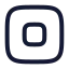 Squarestop icon with stroke rounded style
