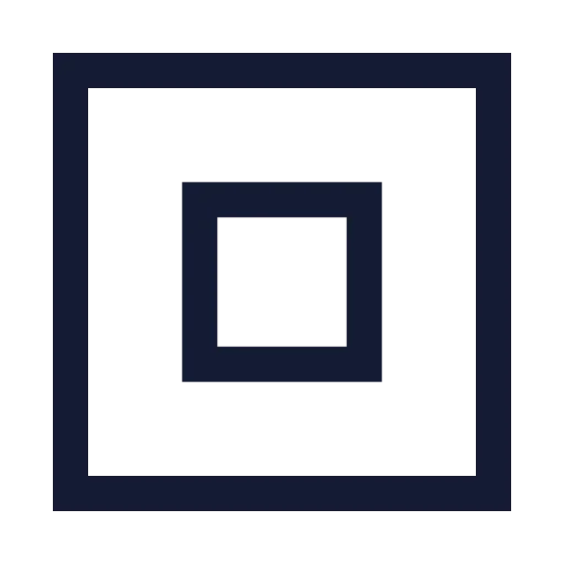 Square Stop Icon in Stroke Sharp style