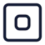 Squarestop icon with stroke standard style