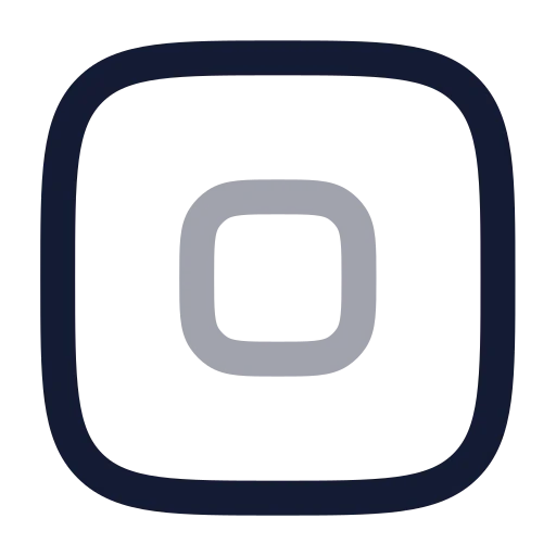 Square Stop Icon in Twotone Rounded style