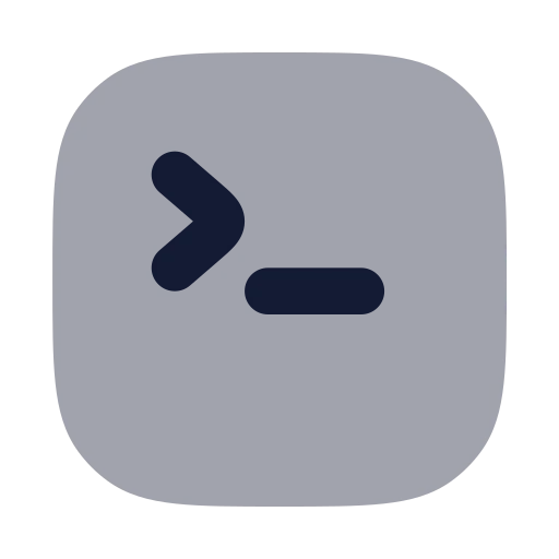 Square Terminal Icon in Bulk Rounded style
