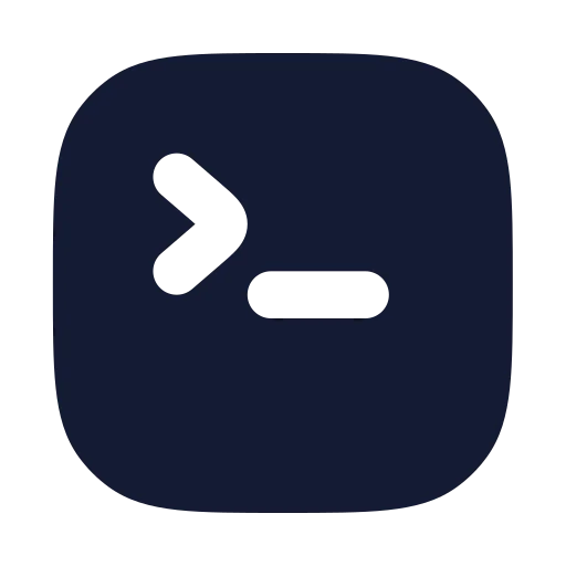 Square Terminal Icon in Solid Rounded style