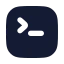 Squareterminal icon with solid rounded style