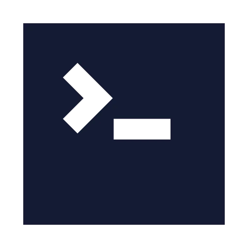 Square Terminal Icon in Solid Sharp style