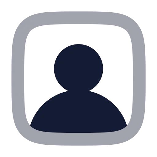 Square User Round Icon in Bulk Rounded style