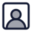 Squareuserround icon with duotone standard style