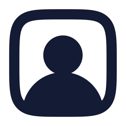 Square User Round Icon in Solid Rounded style