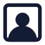Squareuserround icon with solid standard style